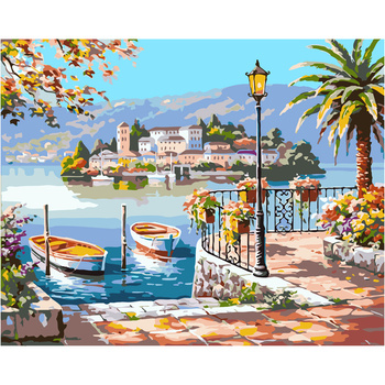 Malowanie Po Numerach Podobrazie 40x50 Cm Niki4 Przystań