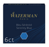 Waterman Naboje Atramentowe Niebieskie Krótkie 6 Szt.
