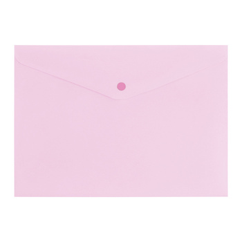 Spree Teczka Koperta A4 Na Zatrzask PP Różowa Pastelowa
