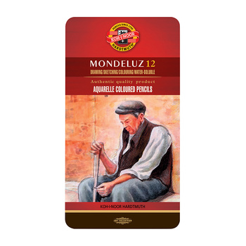 Koh-i-noor Kredki Mondeluz 3722 12 Kolorów Opakowanie Metalowe