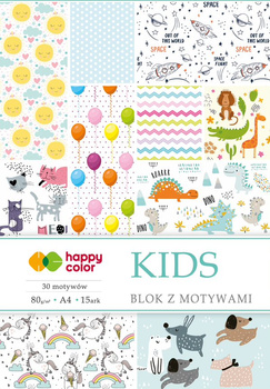 Happy Color Blok z Motywami Kids A4 15 ark. 80g