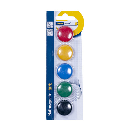Magnesy Tablicowe 30 Mm 5 Szt. Na Blistrze