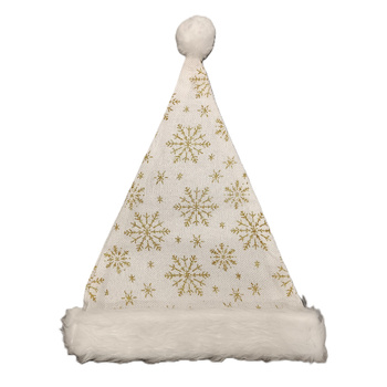 Arpex Czapka Mikołaja Biało-Złota Glamour