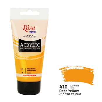 Rosa Studio Farba Akrylowa Dark Yellow 410 75 Ml