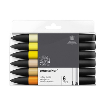Winsor & Newton Promarker Zestaw 6 Kolorów Yellow Tones