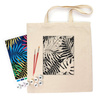 Rosa Talent Zestaw - Torba Do Malowania Bright Leaves, Bawełna 220 G. 38x42 Cm