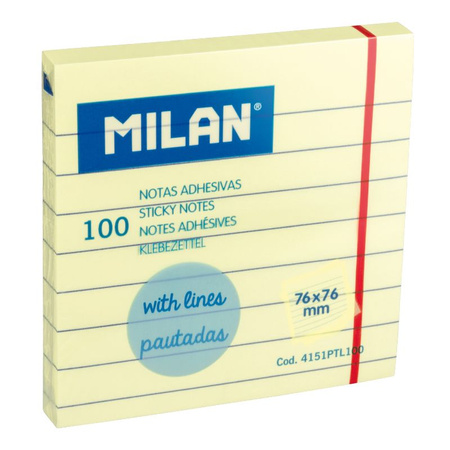 Milan Karteczki Samoprzylepne 76x76mm Linia 100 Szt.