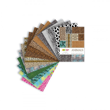 Happy Color Blok z Motywami Animals A4 16 ark. 80g