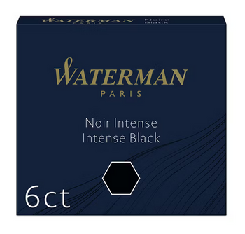 Waterman Naboje Atramentowe Czarne Krótkie 6 Szt.