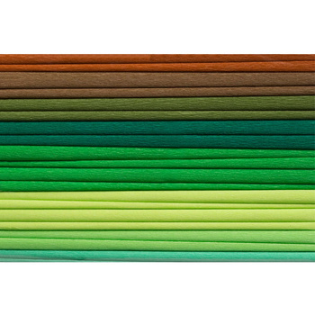 Happy Color Bibuła Marszczona 25x200cm 10szt. Mix Green