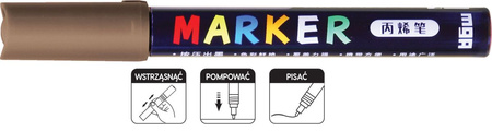 M&G Marker Akrylowy 2mm Brązowy Metalik S421