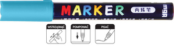 M&G Marker Akrylowy 2mm Niebieski Niebiański S610