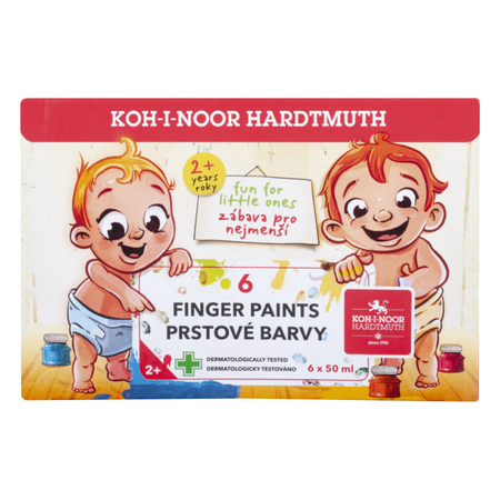 Koh-i-noor Farby Kpl. 6kx50ml 1635s06 Do Malowania Palcami