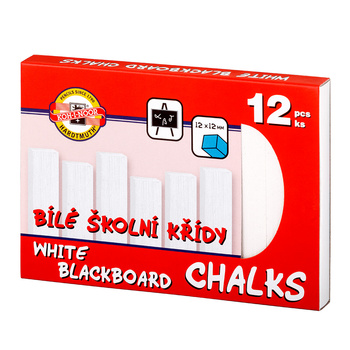 Koh-i-noor Kreda Biała Szkolna 111505 Do Tablic 12 Szt. 12x12m100