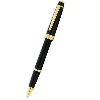 Cross Bailey Pióro Kulkowe Czarne Błyszczące + Złocenia At0745-9