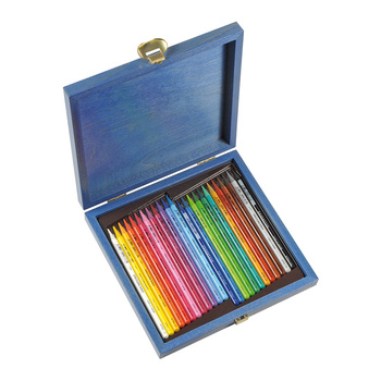 Koh-i-noor Kredki Progresso 8758 24 Kolory - Kasetka Drewniana