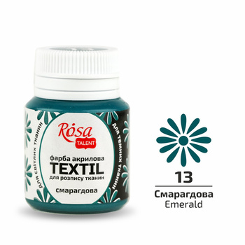 Rosa Talent Farba Do Tkanin Emerald 13 20 Ml