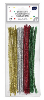 Interdruk Druciki Kreatywne 30cm 32szt Metallic