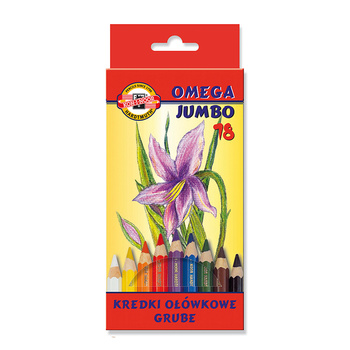 Koh-i-noor Kredki Omega Jumbo 3383, 3373 18 Kolorów,