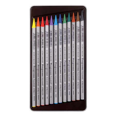 Koh-i-noor Kredki Progresso 8782 Aquarell 12 Kol.