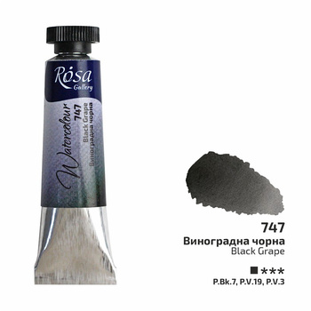 Rosa Gallery Farba  Akwarelowa  Black Grape 747 10 Ml Tuba