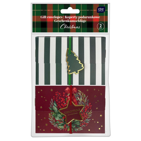 Interdruk Pudełka Koperty Podarunkowe Z Gumką 2 Szt. Christmas