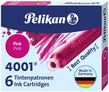 Pelikan Naboje Krótkie 6 Szt. Różowe