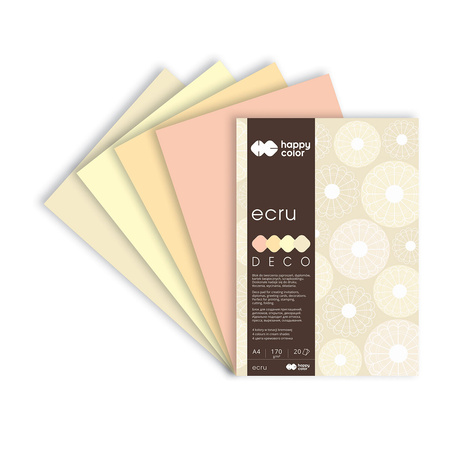 Happy Color Blok Deco Ecru A4 20 Ark. 170 G.