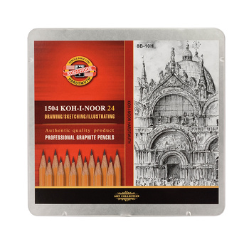 Koh-i-noor Ołówek Grafitowy 1504 Art 8b-10h Kpl. 24 Szt.