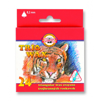 Koh-i-noor Kredki Trio Wax 8274/1 24 Kol. 8,2 Mm
