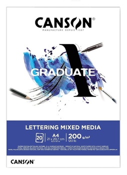 Canson Blok Graduate Lettering Mixed Media A4 200g 20a