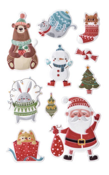 Dp Craft Naklejki Puffy Zimowe Słodziaki 10szt.