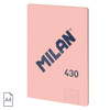 Milan Notes Klejony A4 48k. Linia Różowy