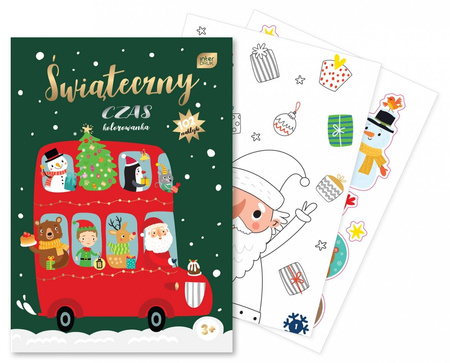 Interdruk Kolorowanka A4 Świąteczny Czas 32 z Naklejkami