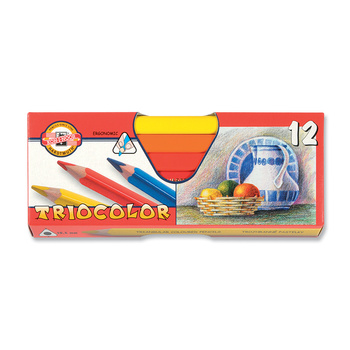 Koh-I-Noor Kredki Triocolor 3152 12 Kol. Trójkątne Grube
