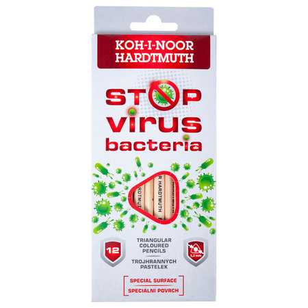 Koh-i-noor Kredki 3182n Stop Virus Bacteria 12 Kol. Natur