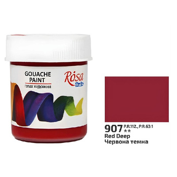 Rosa Studio Farba Gwaszowa Dark Red 907 40 Ml