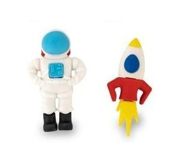Trendhaus Gumki Kosmos 2 Szt. Astronauta I Kosmita