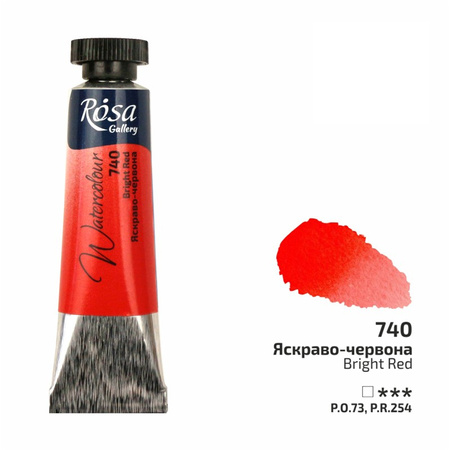 Rosa Gallery Farba  Akwarelowa  Bright Red 740 10 Ml Tuba