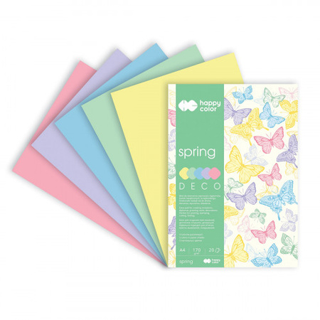 Happy Color Blok Deco Spring A4 20 Ark. 170 G.