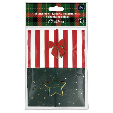 Interdruk Pudełka Koperty Podarunkowe Z Gumką 2 Szt. Christmas
