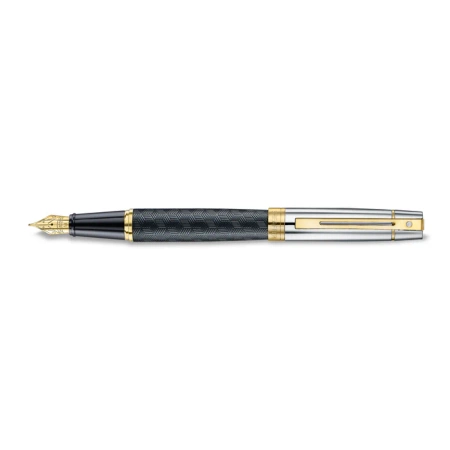 Sheaffer Pióro Wieczne 300 Czarny Mat Z Wzorem Skuwka Chrom Pozłacane 9347