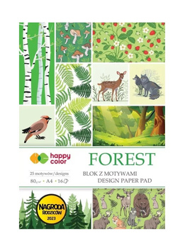 Happy Color Blok z Motywami Forest A4 16 ark. 80g