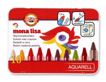 Koh-I-Noor Kredki Woskowe Akwarelowe Wysuwane 8258 10 Kol. 8 Mm Mona Lisa