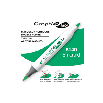 Graph'it Go! Marker Akrylowy Dwustronny Emerald 8140