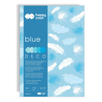 Happy Color Blok Deco Blue A4 20 Ark. 170 G.