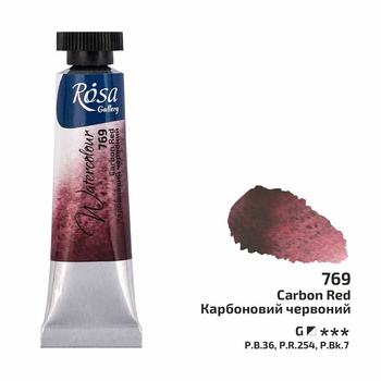 Rosa Gallery Farba  Akwarelowa  Carbon Red 769 10 Ml Tuba