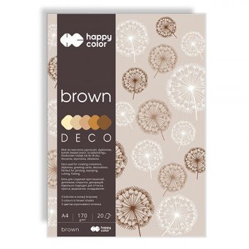 Happy Color Blok Deco Brown A4 20 Ark. 170 G.