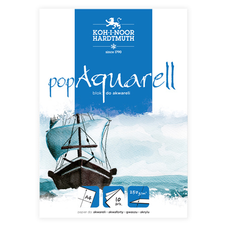 Koh-i-noor Blok Akwarelowy Popaquarell A4 10 Ark. 250 G.