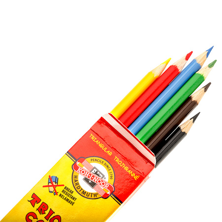 Koh-I-Noor Kredki Triocolor 3131 6 Kolorów 7 Mm